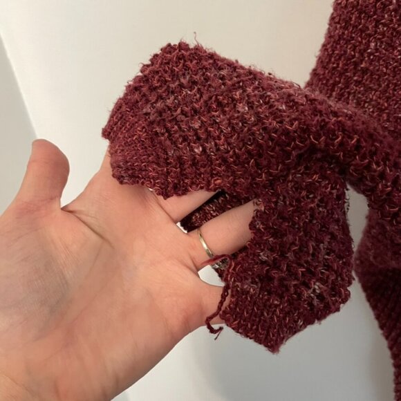 UNIVERSAL THREAD Cocoon Cardigan Berry Raspberry Red / Pink 3/4 Sleeve Sweater M - Picture 6 of 12